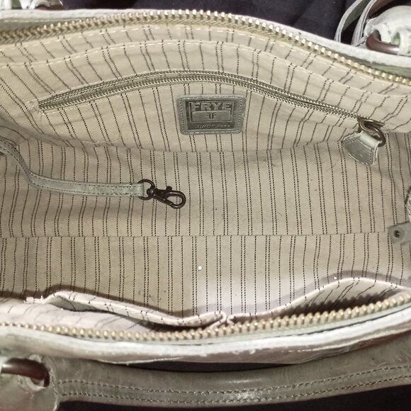 FRYE Gray Leather Melissa Satchel - Picture 3 of 5